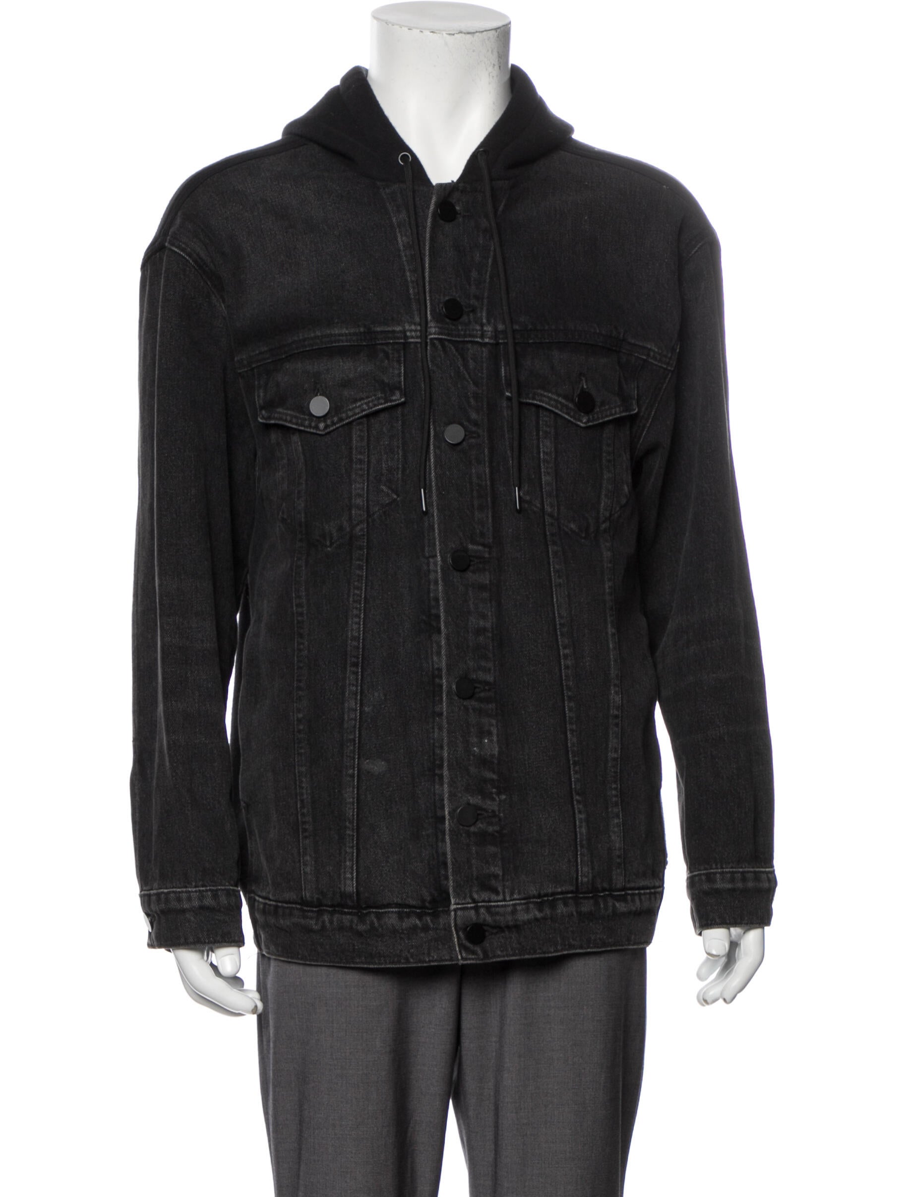 Denim x Alexander Wang Denim Jacket Black Outerwear, Clothing DWLXA22742 The RealReal