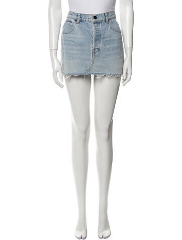 Denim x Alexander Wang Skirts Fringe Trim Accent Mini Skirt US 28 | M