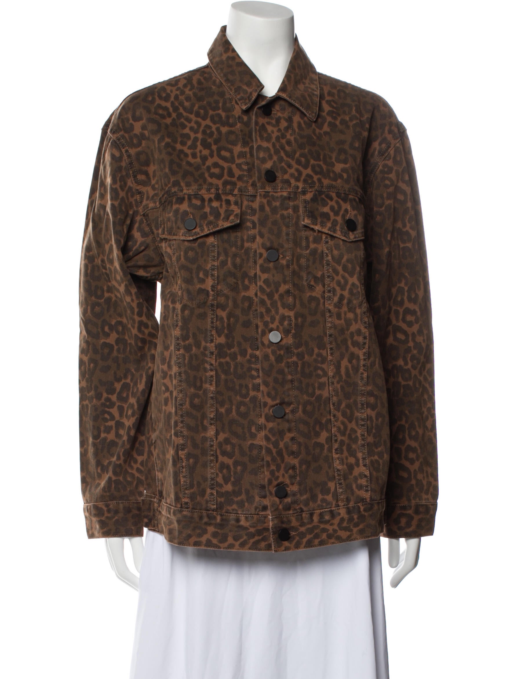 Denim x Alexander Wang Animal Print Denim Jacket