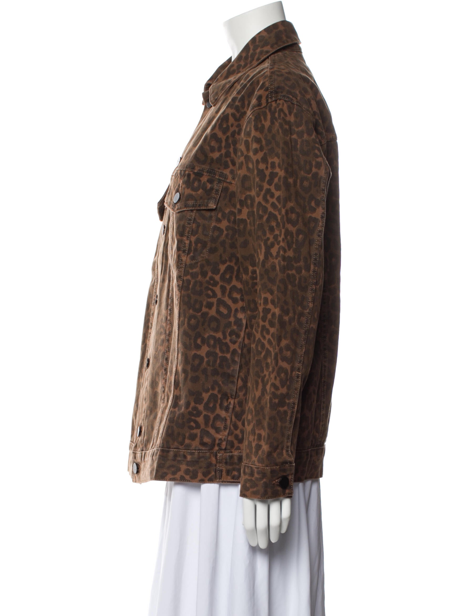 Denim x Alexander Wang Animal Print Denim Jacket