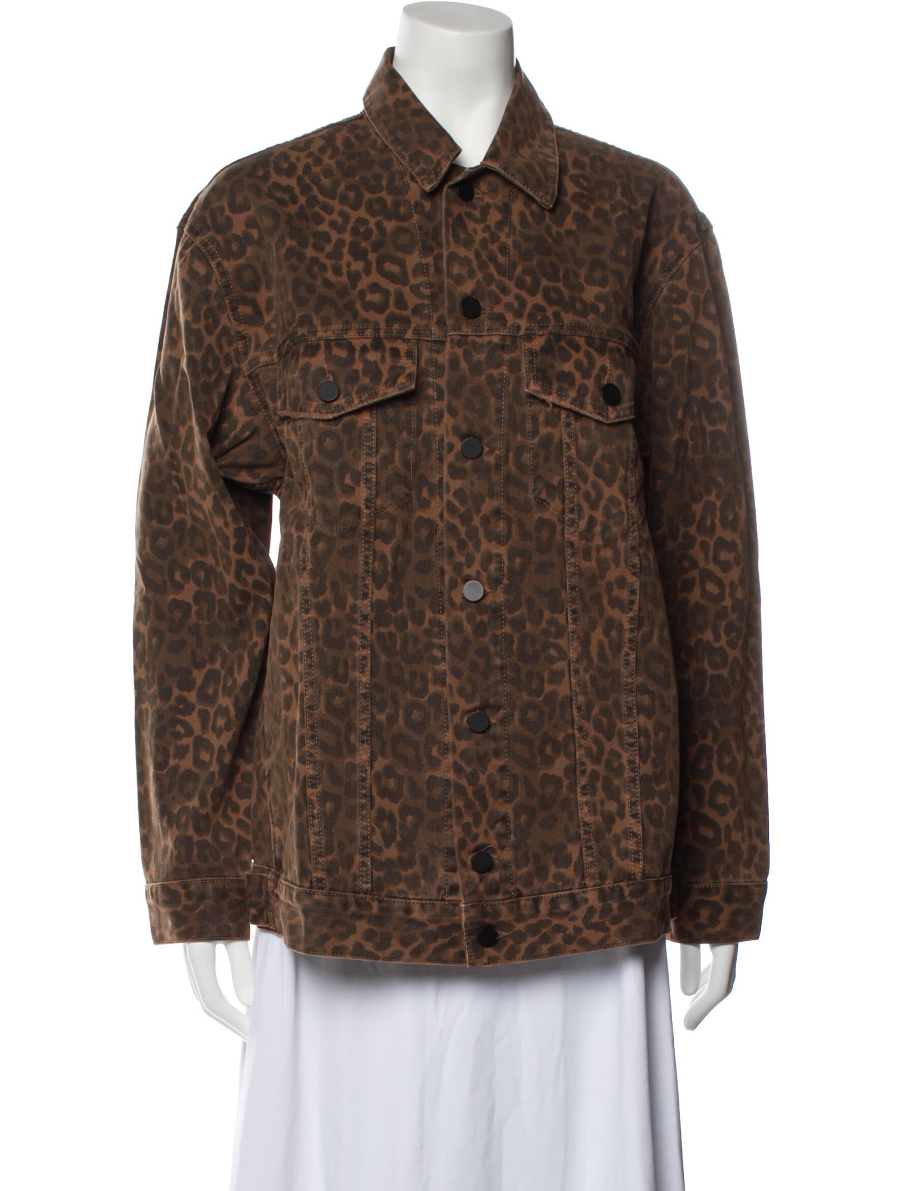 Denim x Alexander Wang Animal Print Denim Jacket