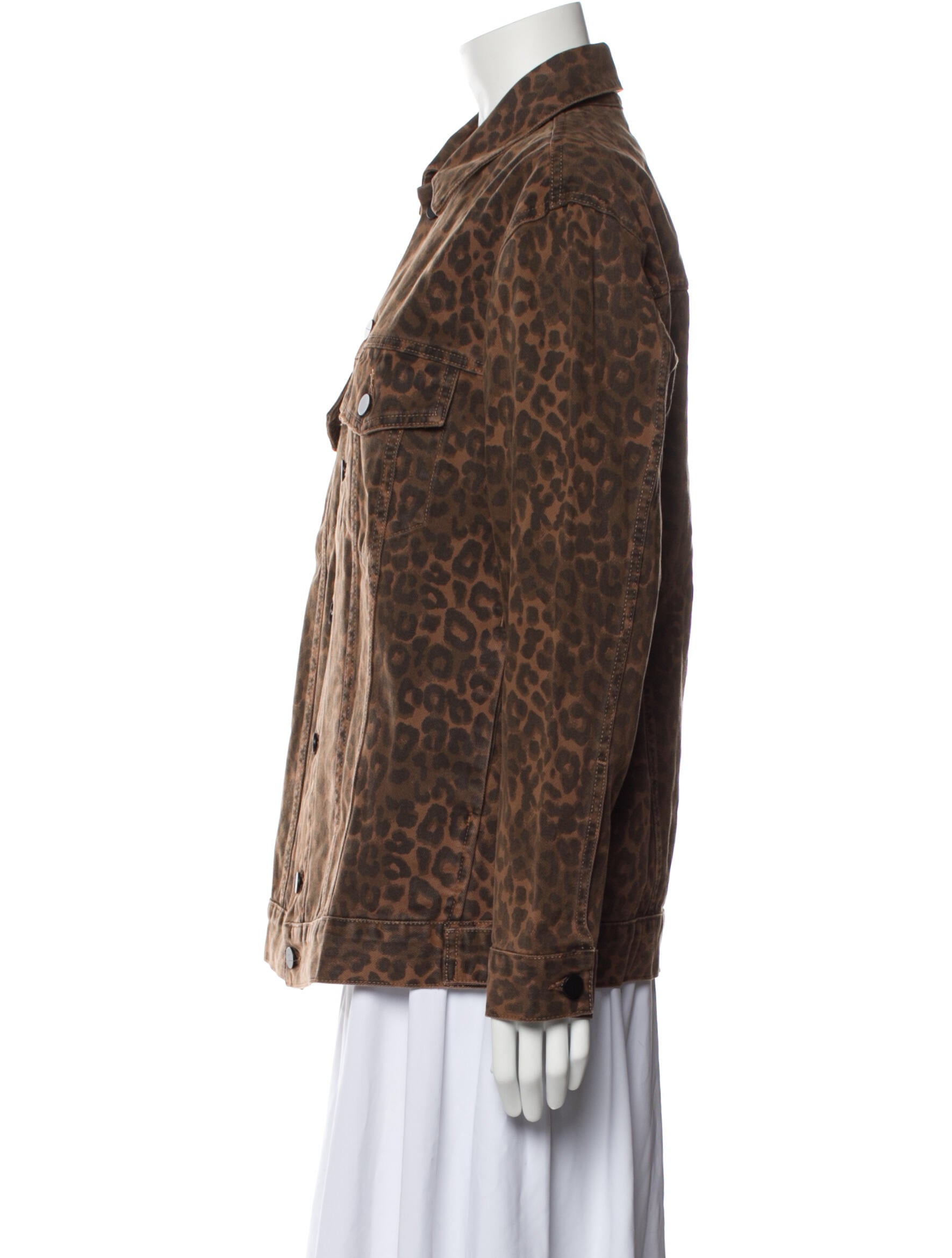 Denim x Alexander Wang Animal Print Denim Jacket