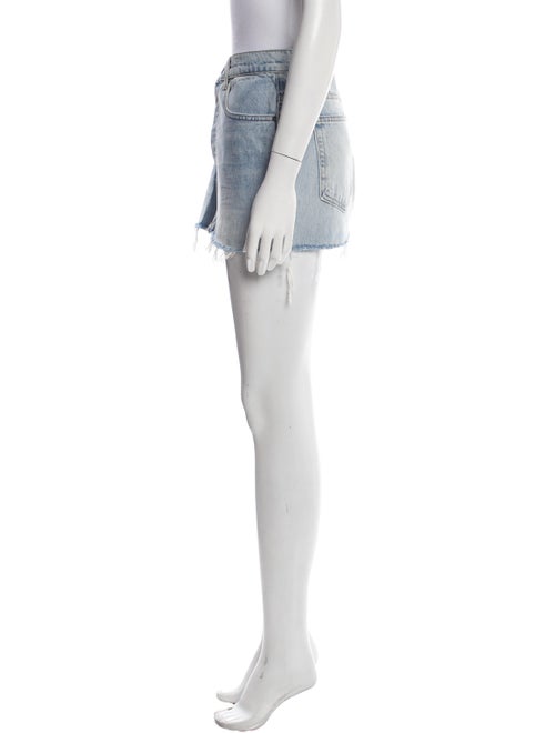 Denim x Alexander Wang Fringe Trim Accent Mini Skirt