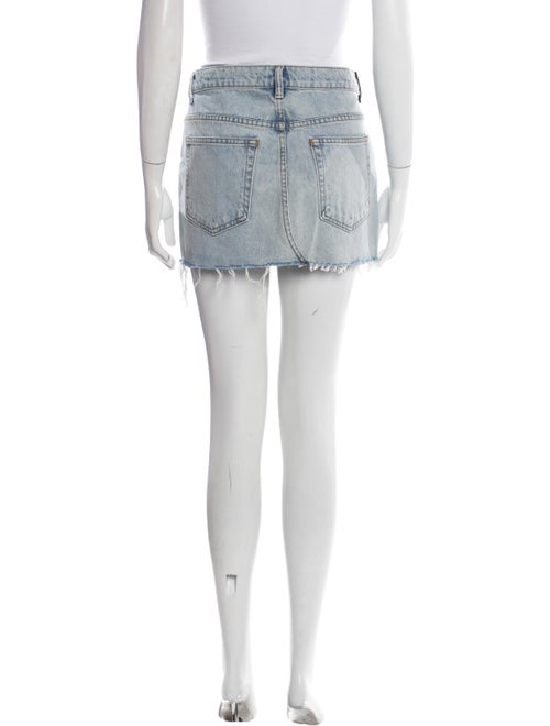 Denim x Alexander Wang Fringe Trim Accent Mini Skirt