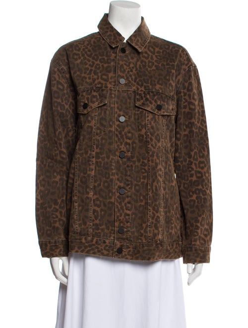 Denim x Alexander Wang Animal Print Denim Jacket
