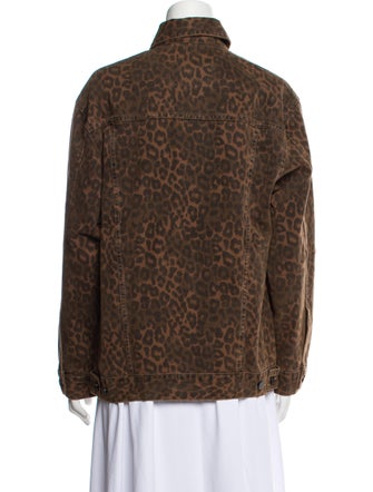 Denim x Alexander Wang Animal Print Denim Jacket