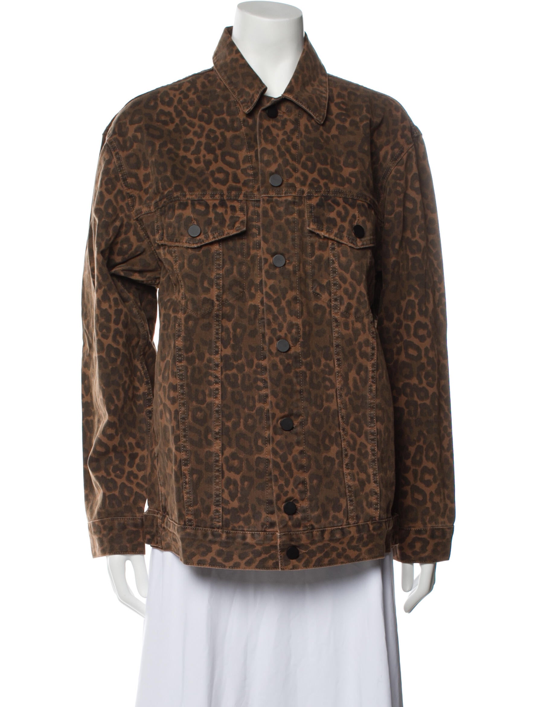 Denim x Alexander Wang Animal Print Denim Jacket