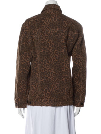 Denim x Alexander Wang Animal Print Denim Jacket