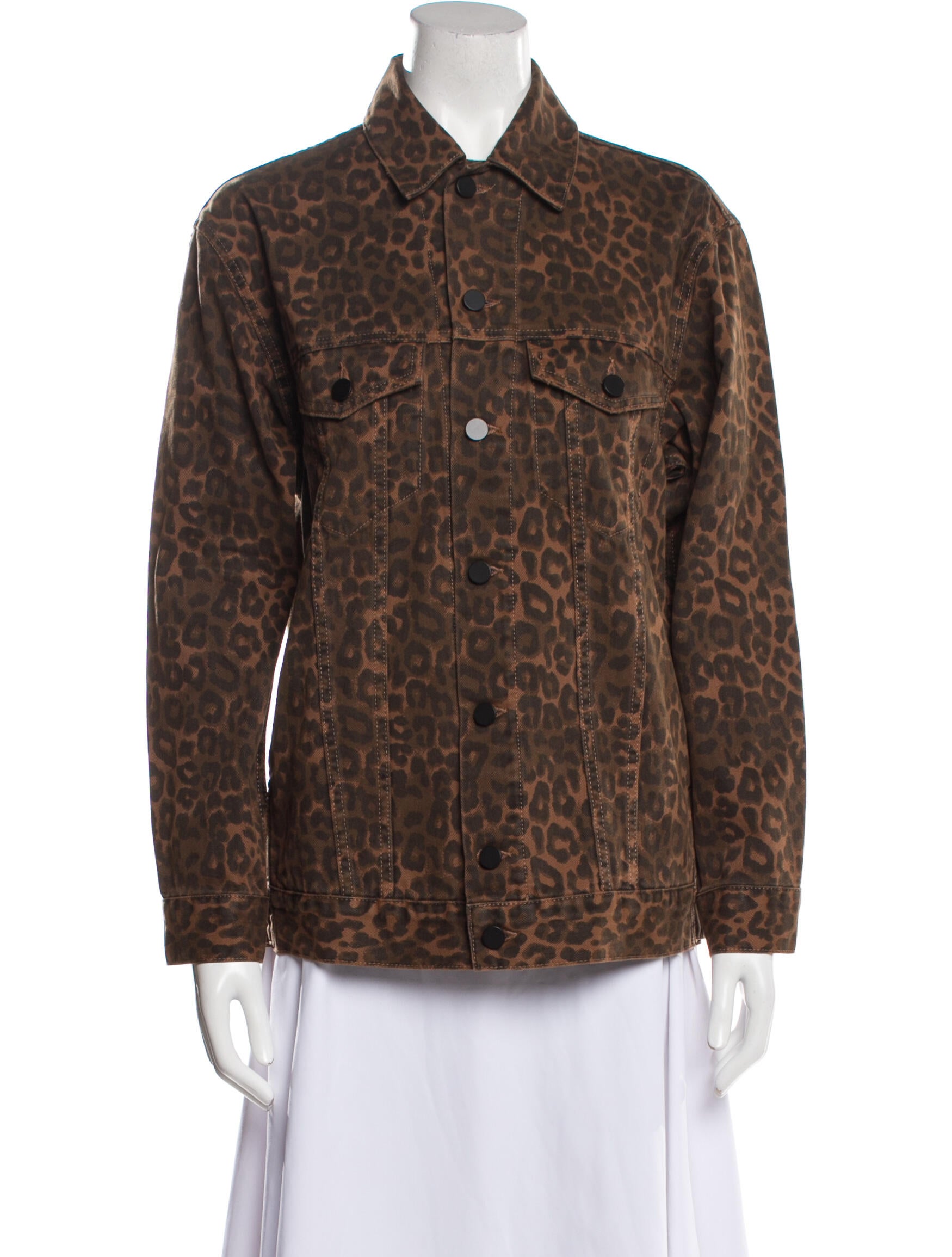 Denim x Alexander Wang Animal Print Denim Jacket