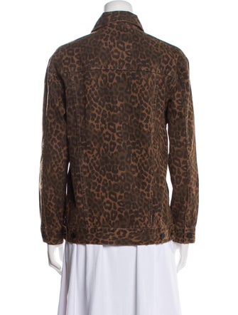 Denim x Alexander Wang Animal Print Denim Jacket