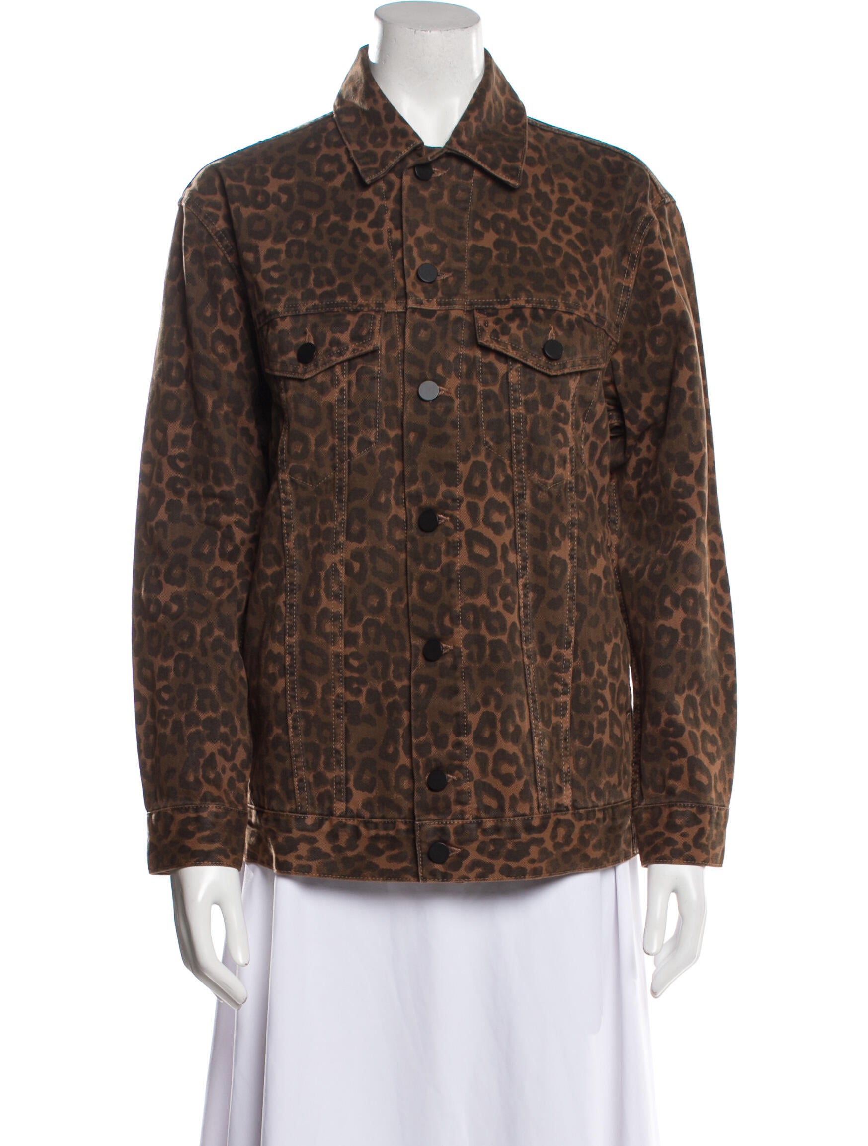 Denim x Alexander Wang Animal Print Denim Jacket
