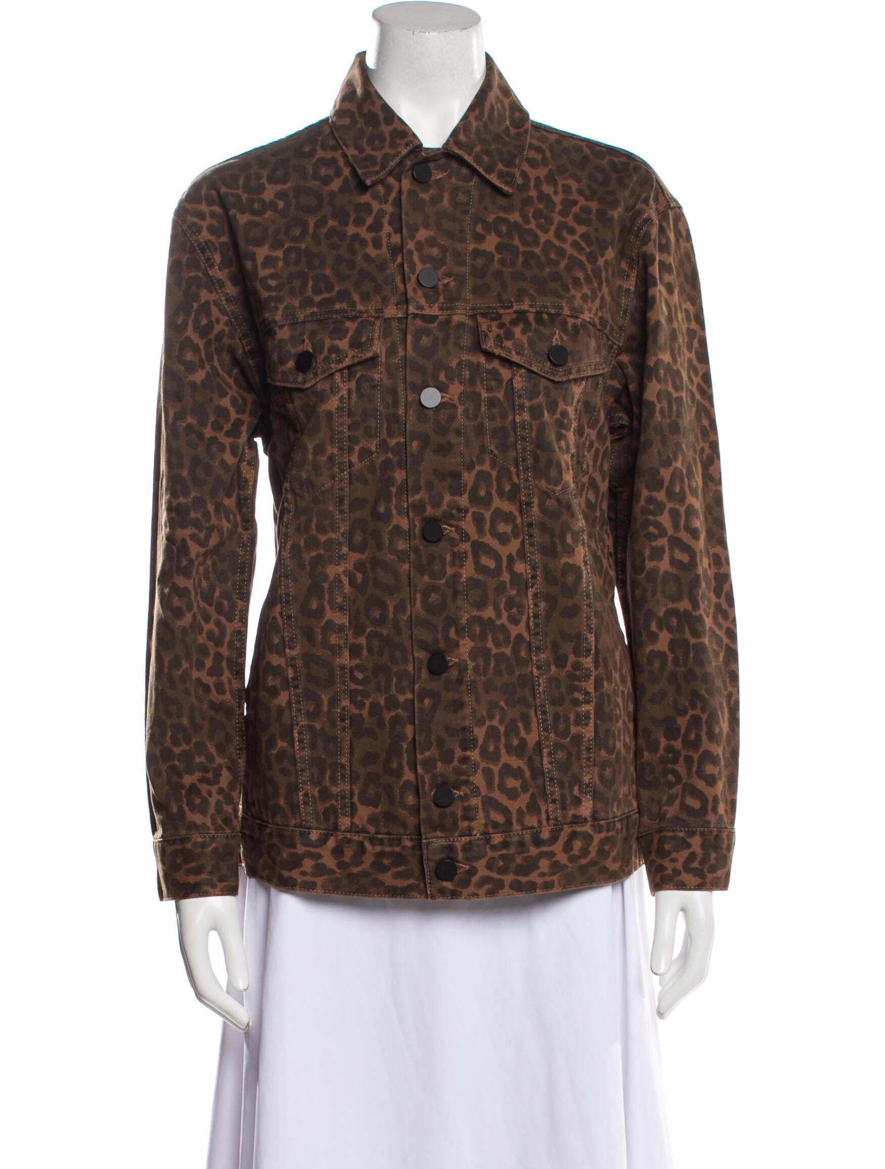 Denim x Alexander Wang Animal Print Denim Jacket