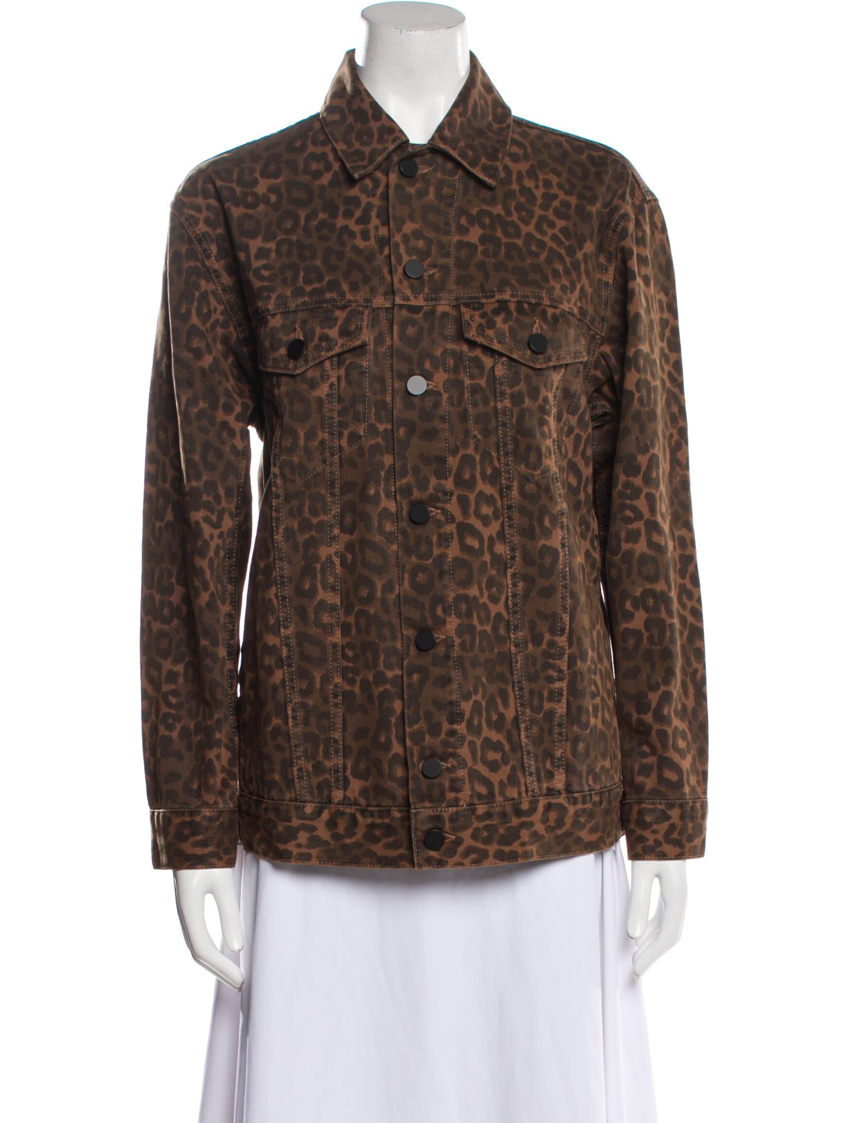 Denim x Alexander Wang Animal Print Denim Jacket