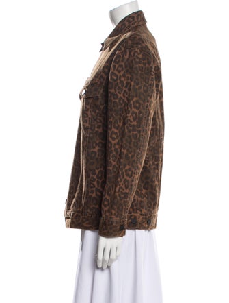Denim x Alexander Wang Animal Print Denim Jacket