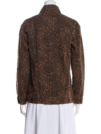 Denim x Alexander Wang Animal Print Denim Jacket