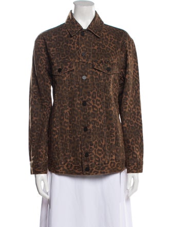Denim x Alexander Wang Animal Print Denim Jacket