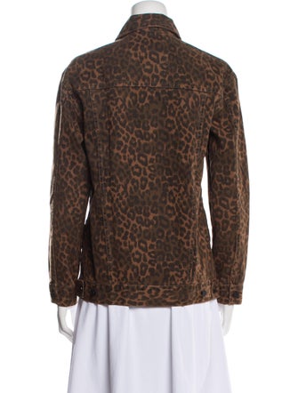 Denim x Alexander Wang Animal Print Denim Jacket
