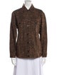 Denim x Alexander Wang Animal Print Denim Jacket