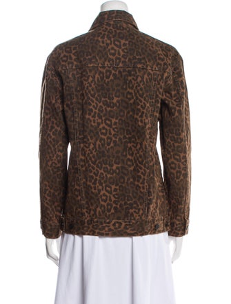 Denim x Alexander Wang Animal Print Denim Jacket