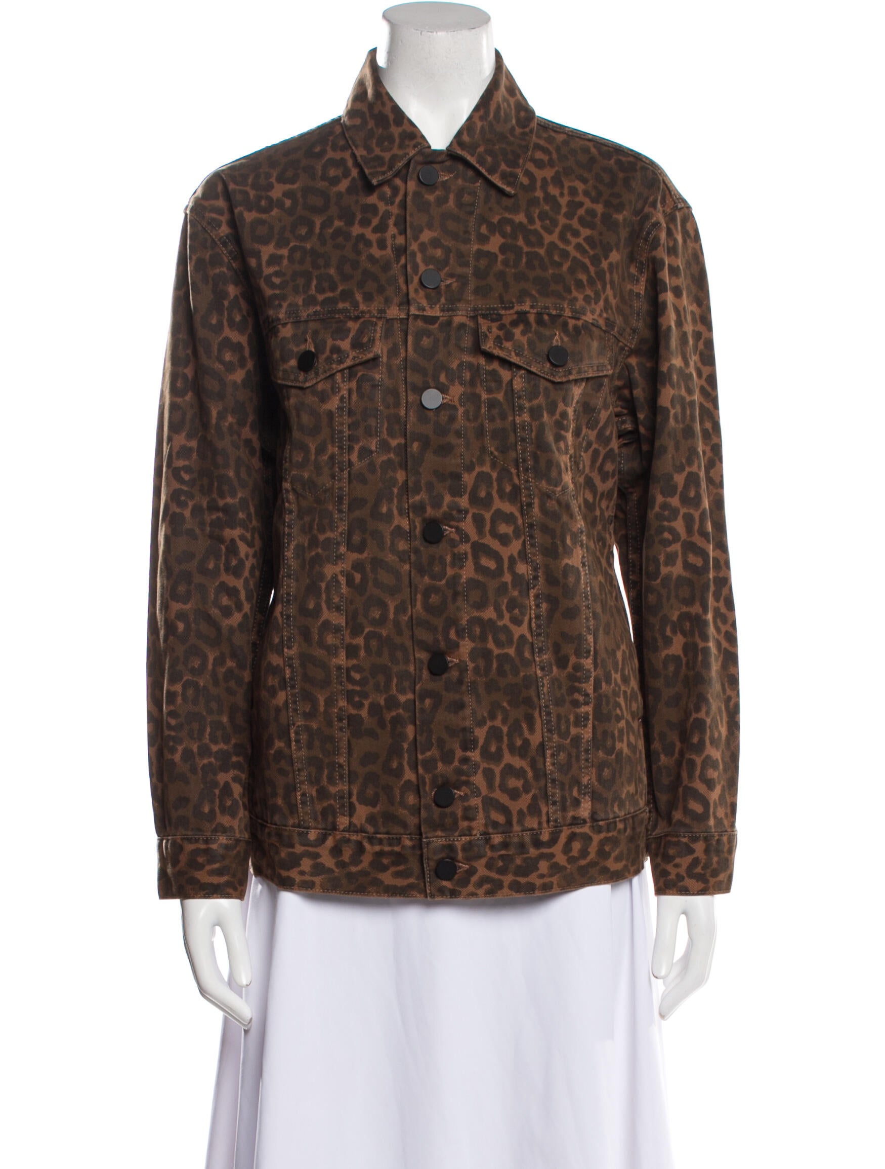 Denim x Alexander Wang Animal Print Denim Jacket