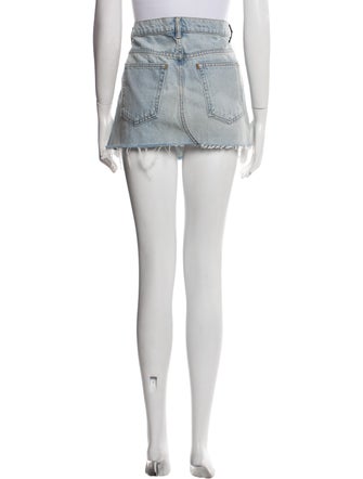 Denim x Alexander Wang Raw-Edge Trim Mini Skirt