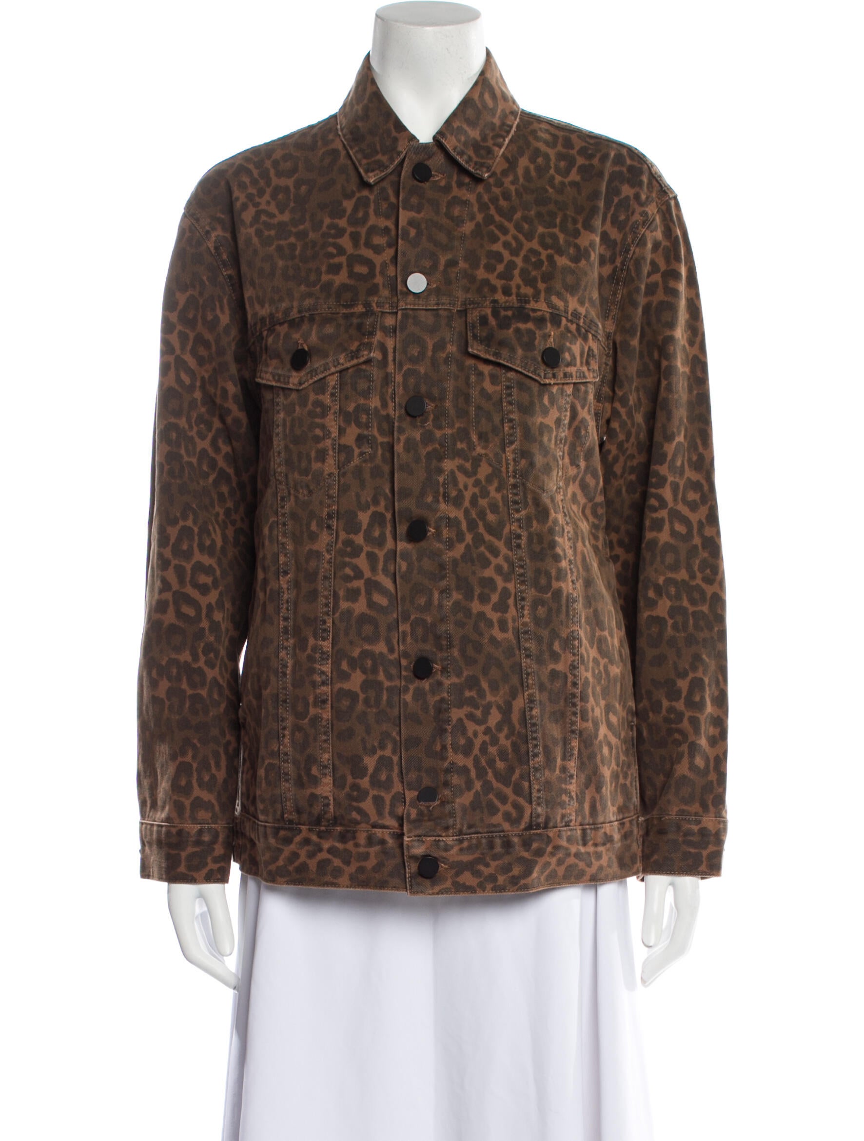 Denim x Alexander Wang Animal Print Denim Jacket