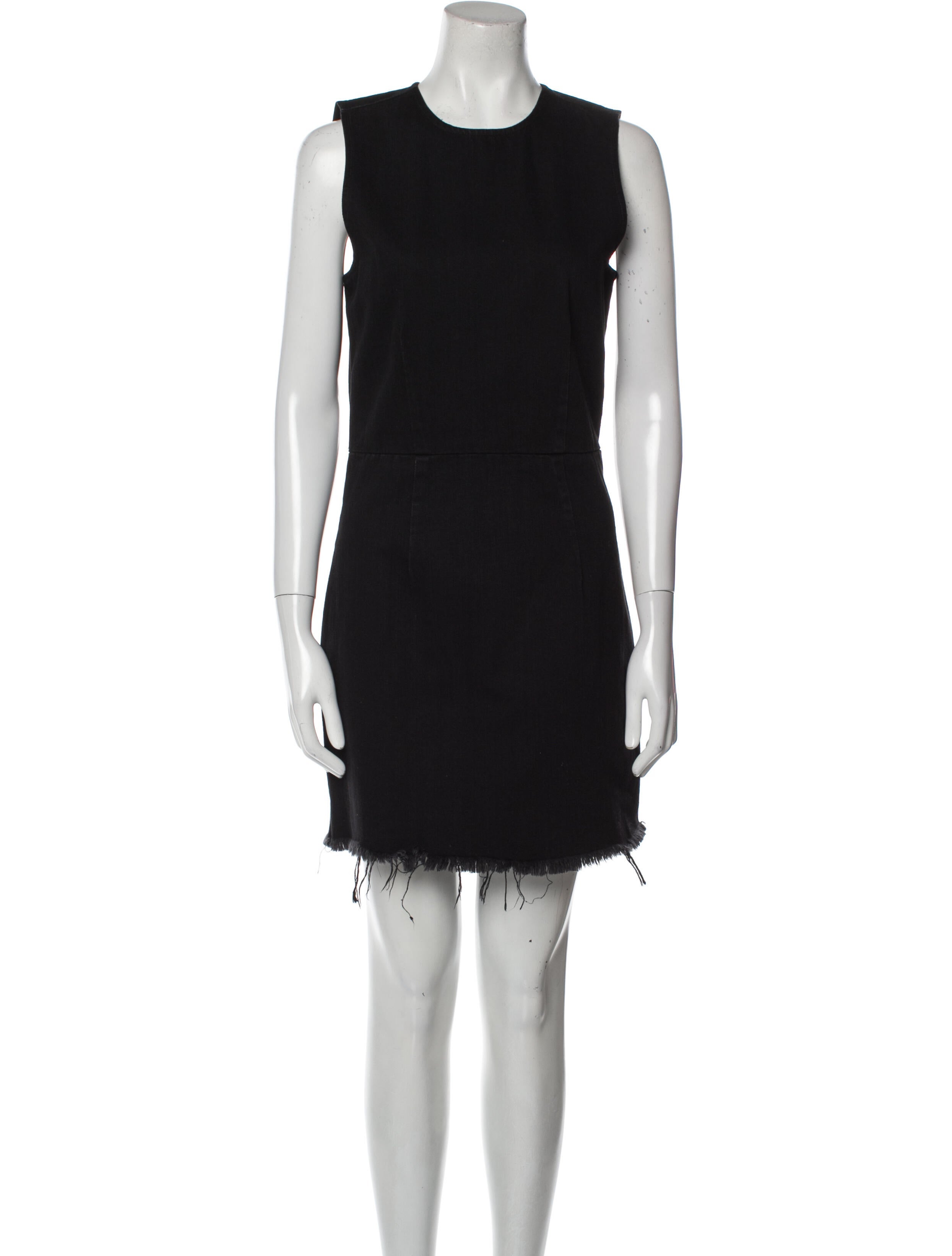 Denim x Alexander Wang Crew Neck Mini Dress Black Dresses, Clothing DWLXA23181 The RealReal