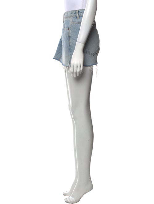 Denim x Alexander Wang Fringe Trim Accent Mini Skirt