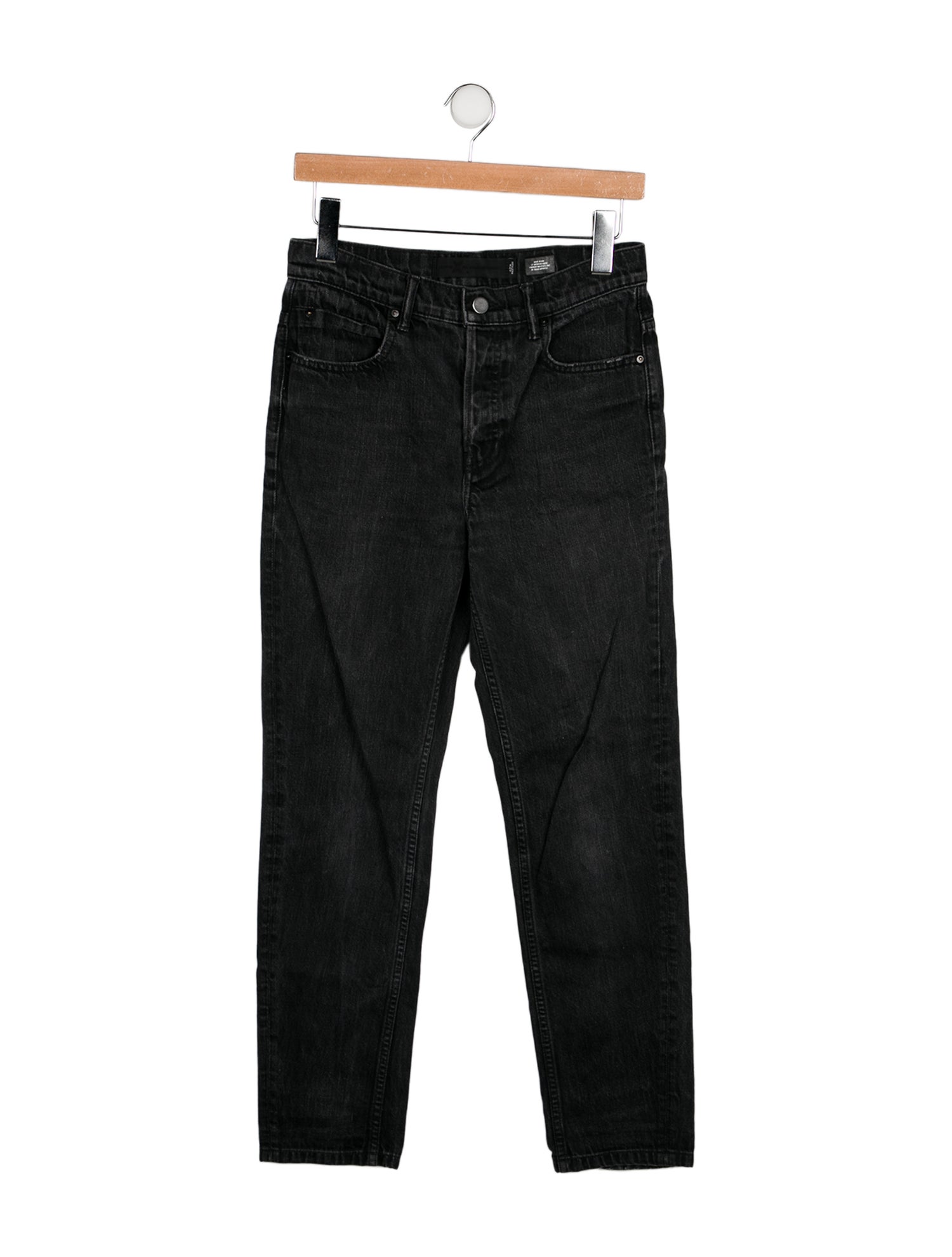 Denim x Alexander Wang Mid-Rise Straight Leg Jeans