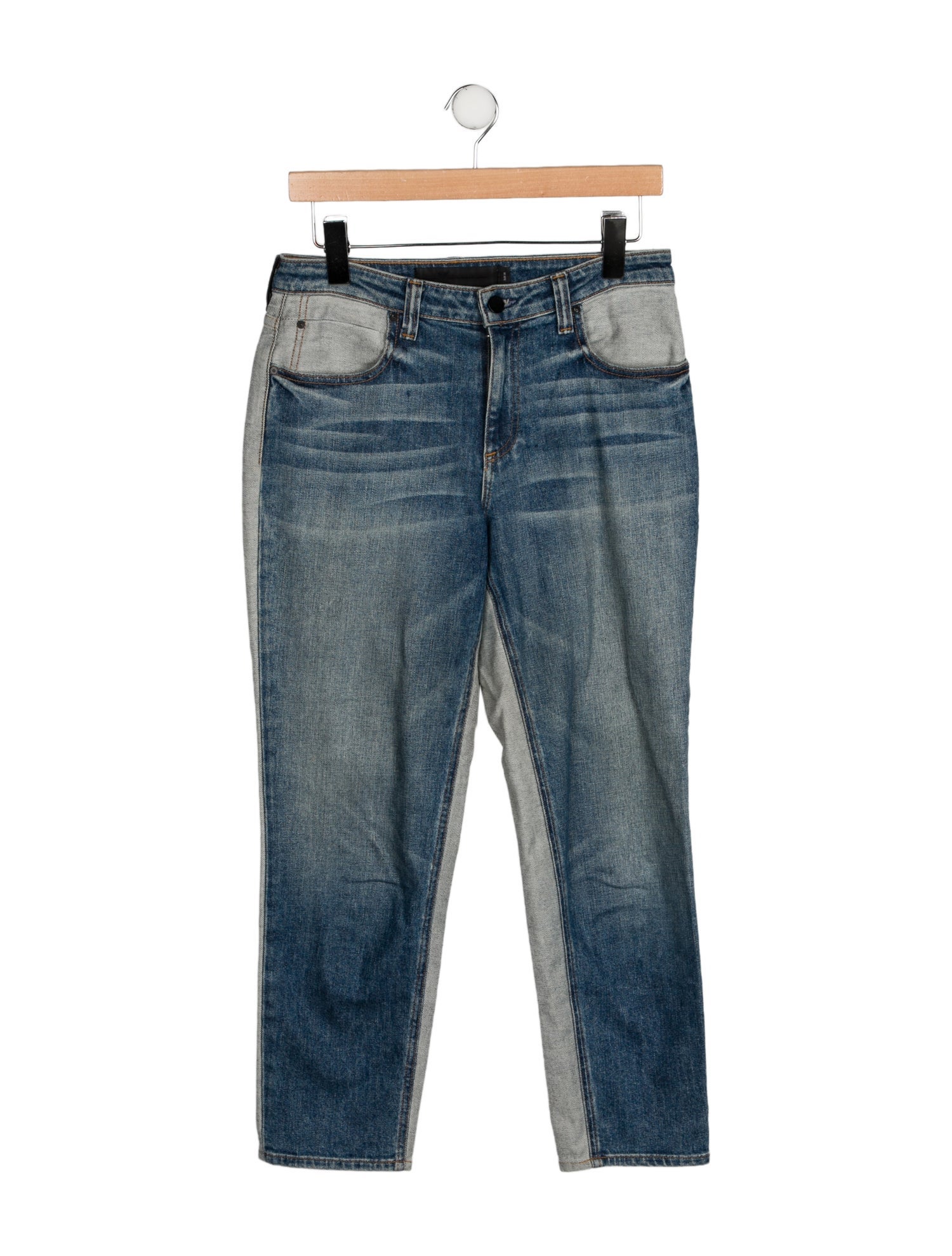 Denim x Alexander Wang Mid-Rise Straight Leg Jeans