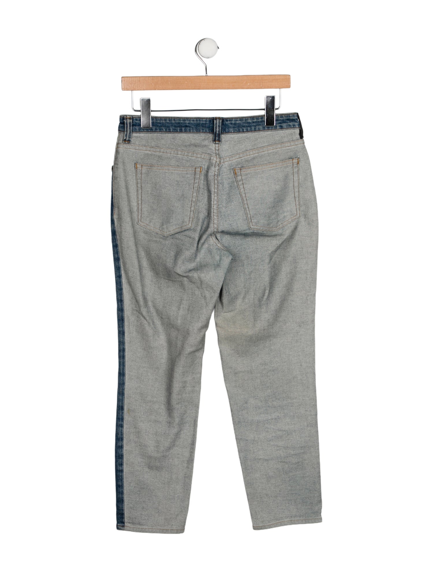 Denim x Alexander Wang Mid-Rise Straight Leg Jeans