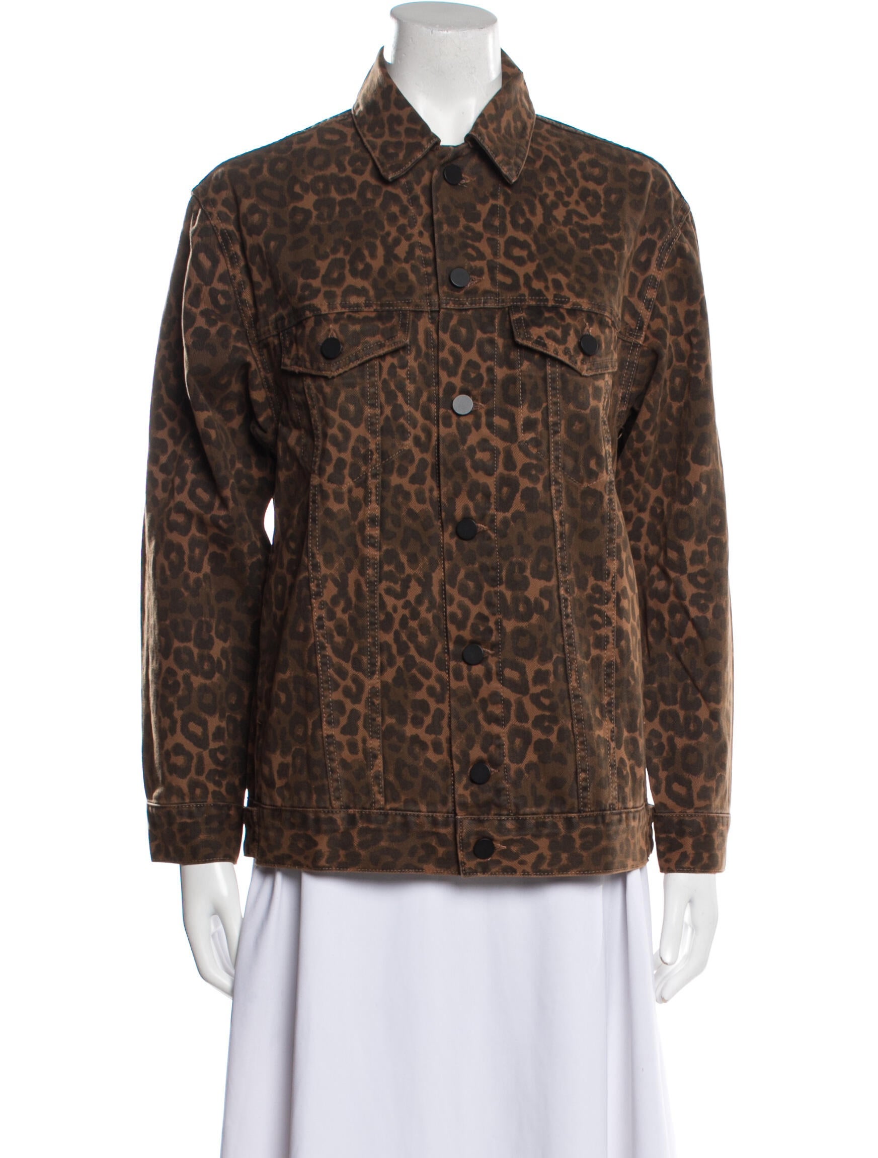 Denim x Alexander Wang Animal Print Denim Jacket