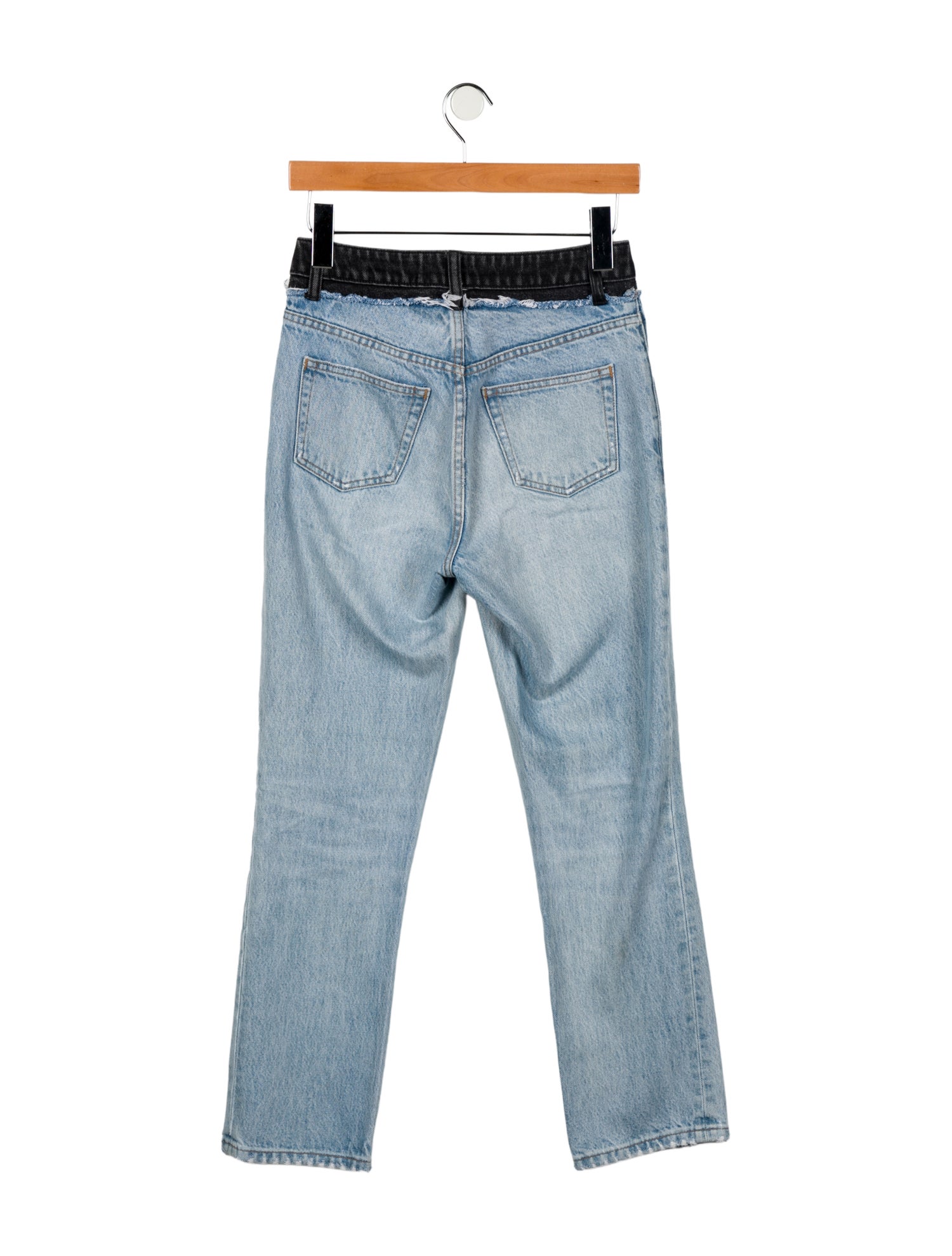 Denim x Alexander Wang Mid-Rise Straight Leg Jeans