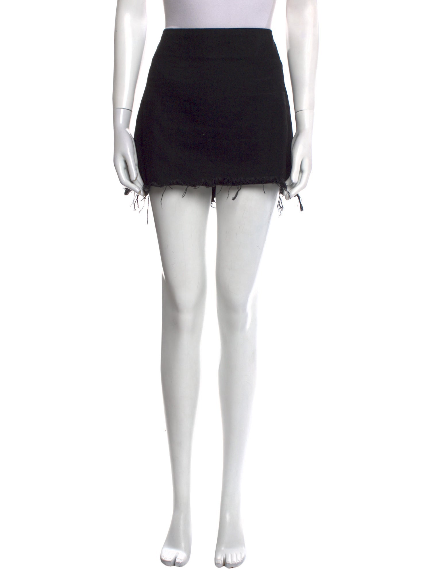 Denim x Alexander Wang Distressed Accents Mini Skirt