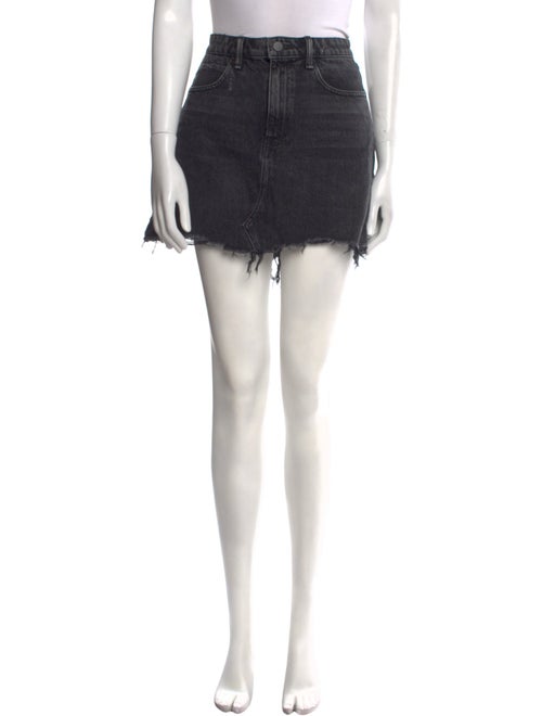 Denim x Alexander Wang Raw-Edge Trim Mini Skirt
