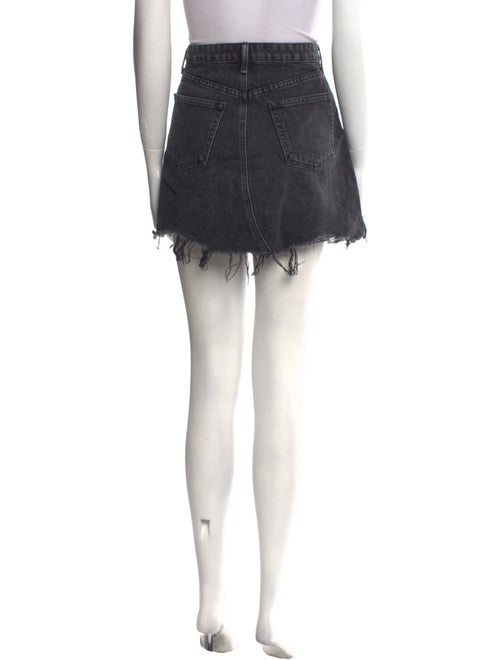 Denim x Alexander Wang Raw-Edge Trim Mini Skirt