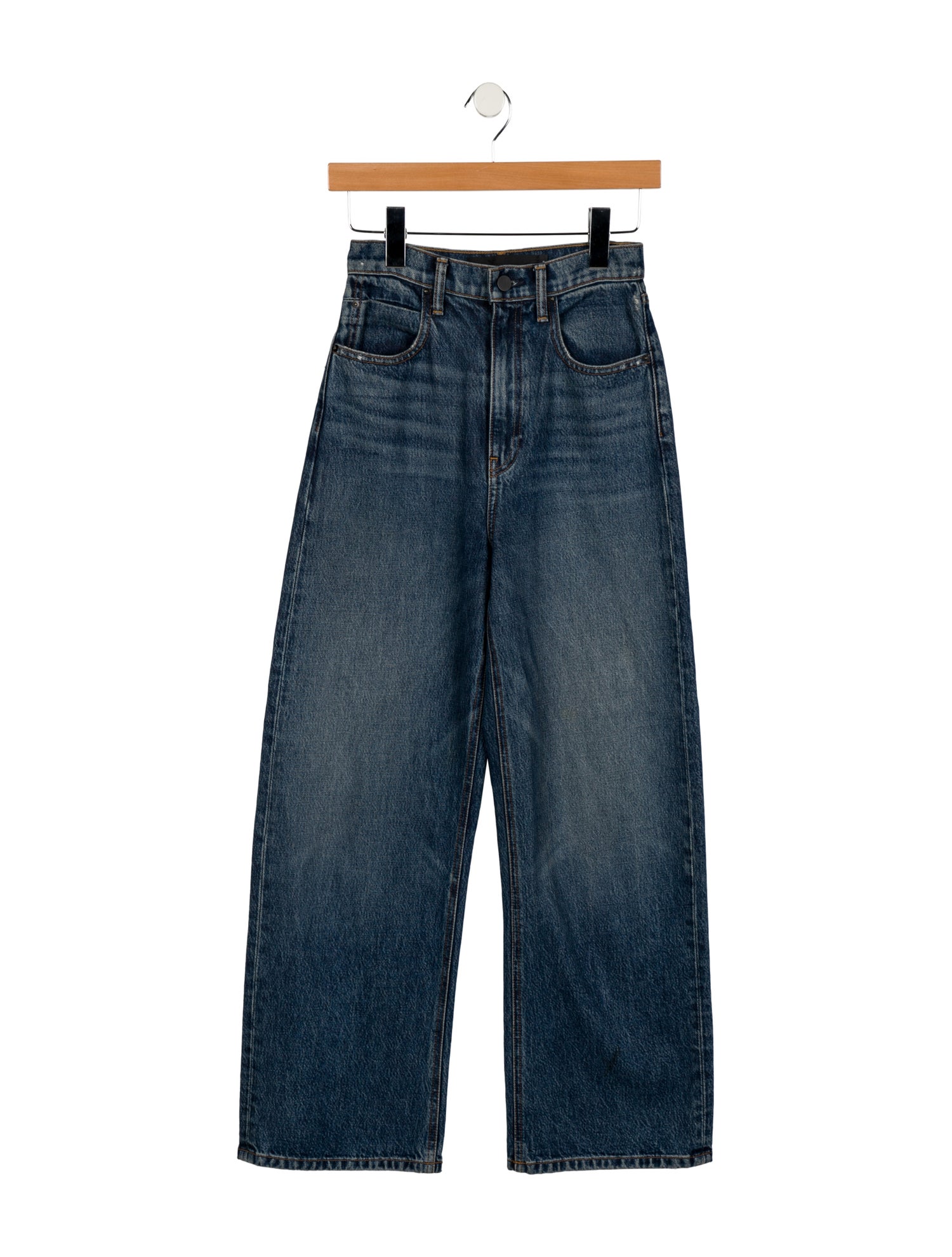 Denim x Alexander Wang High-Rise Wide Leg Jeans