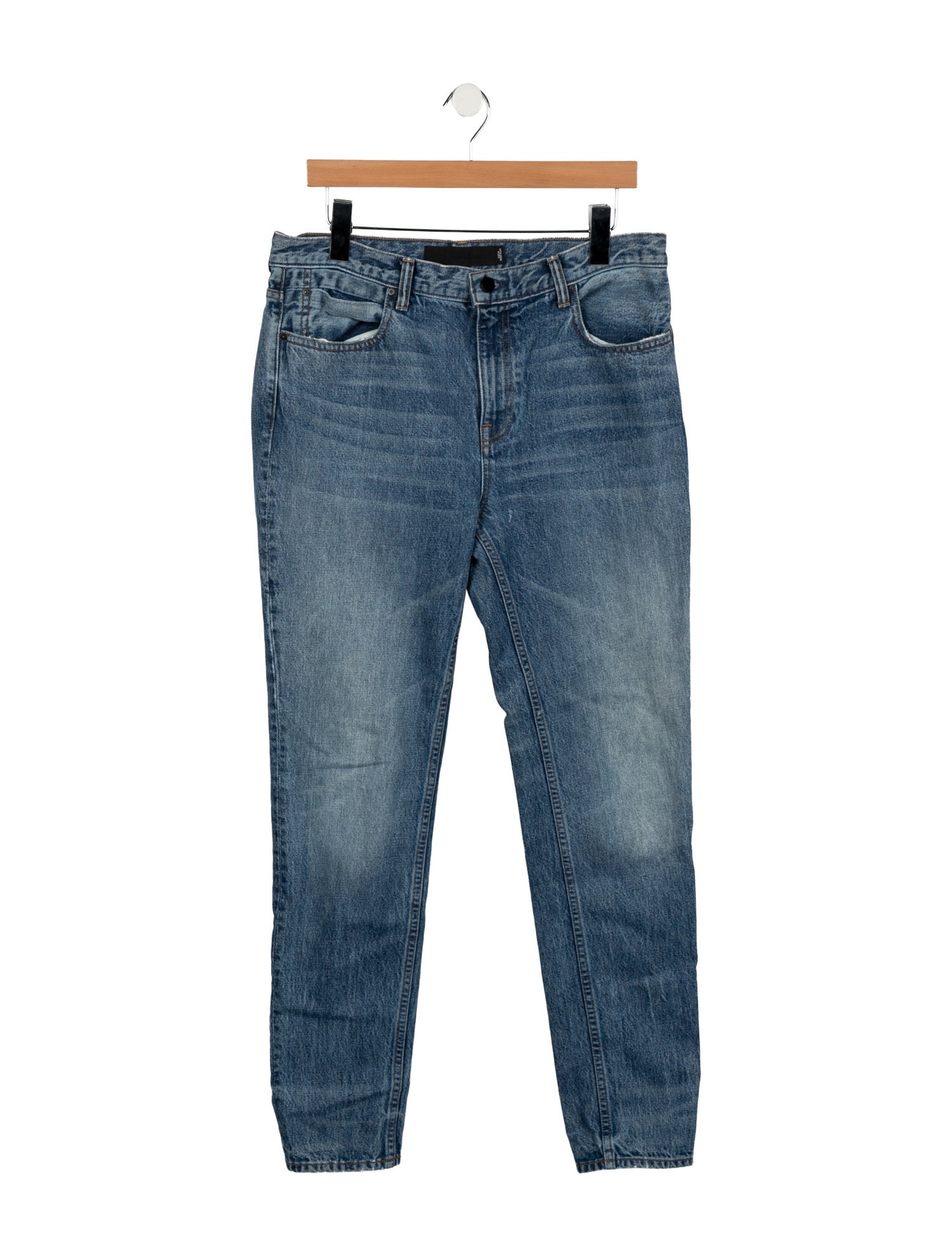 Denim x Alexander Wang Mid-Rise Straight Leg Jeans