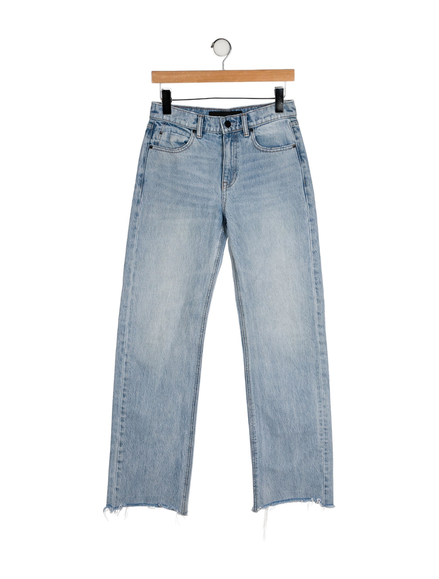 Denim x Alexander Wang Mid-Rise Wide Leg Jeans
