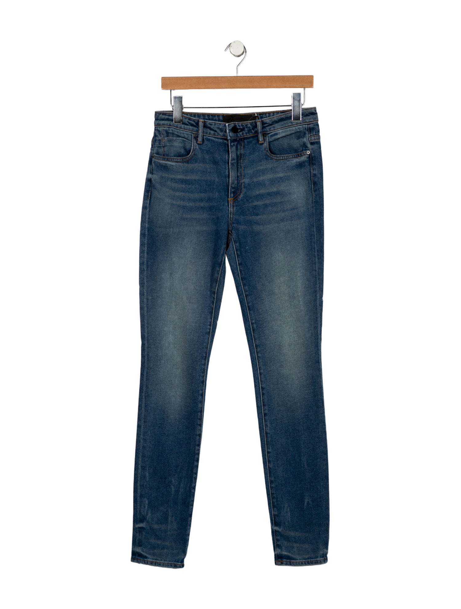 Denim x Alexander Wang Mid-Rise Skinny Leg Jeans