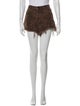 Denim x Alexander Wang Animal Print Mini Shorts