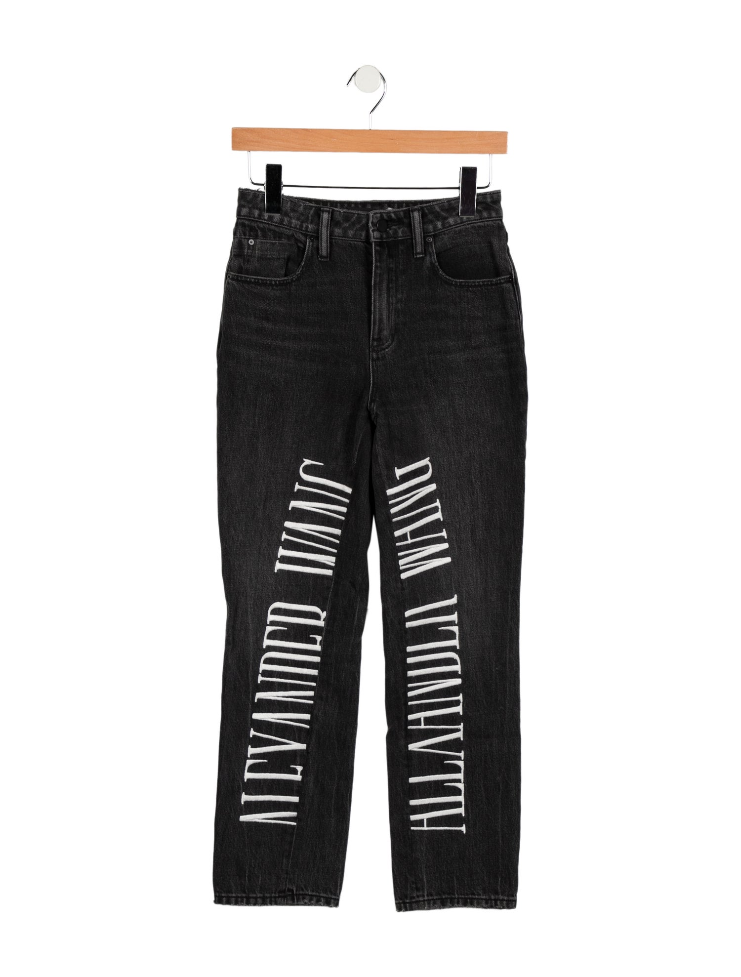 Denim x Alexander Wang Mid-Rise Straight Leg Jeans