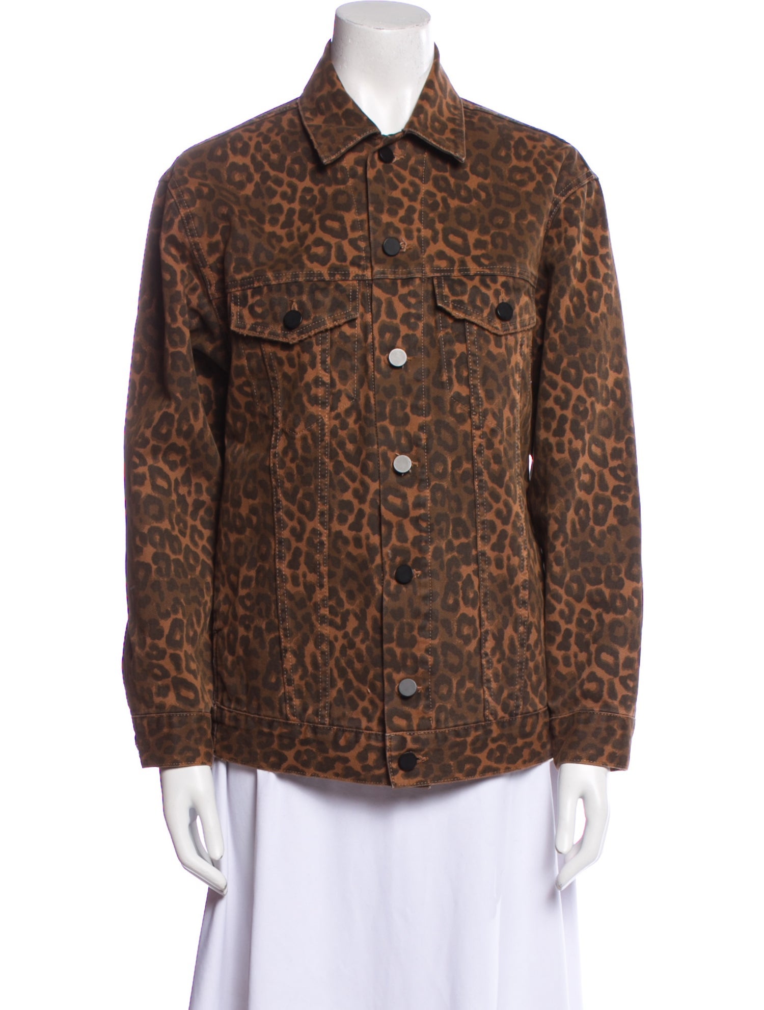 Denim x Alexander Wang Animal Print Denim Jacket