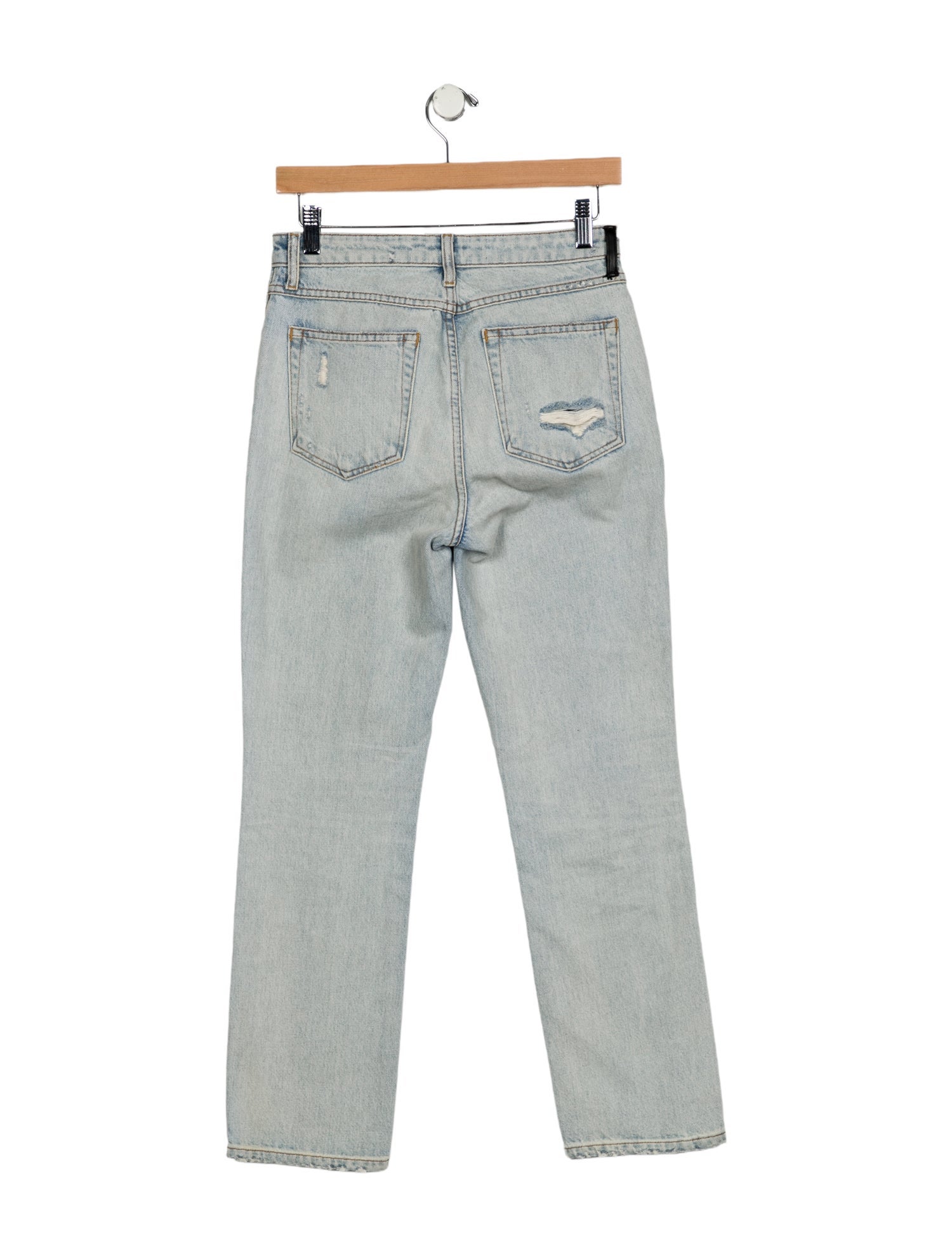 Denim x Alexander Wang Mid-Rise Straight Leg Jeans