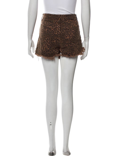 Denim x Alexander Wang Animal Print Mini Shorts