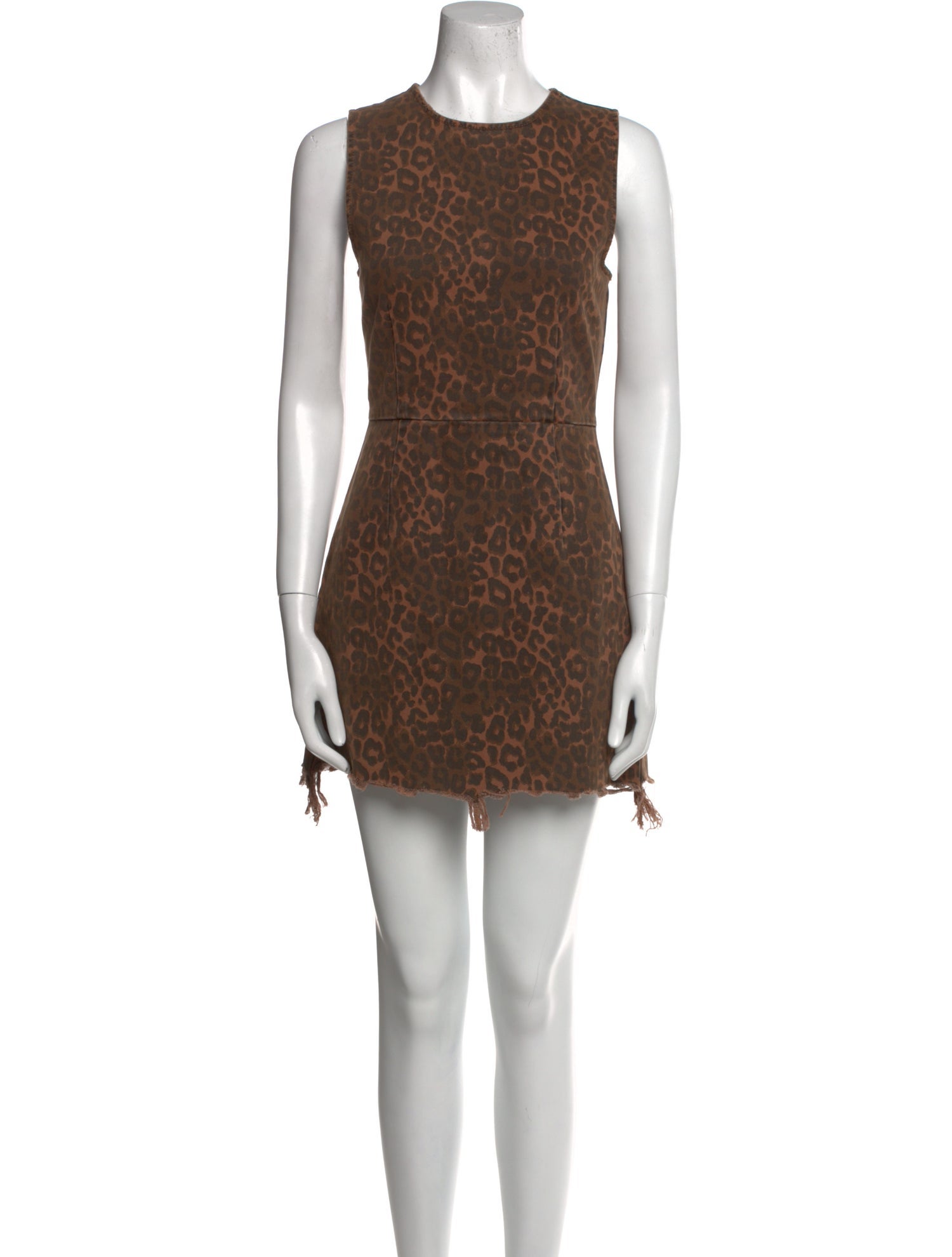 Denim x Alexander Wang Animal Print Midi Length Dress