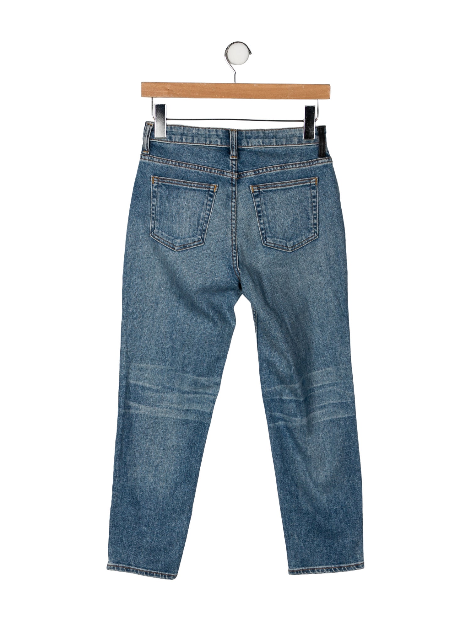 Denim x Alexander Wang Mid-Rise Straight Leg Jeans