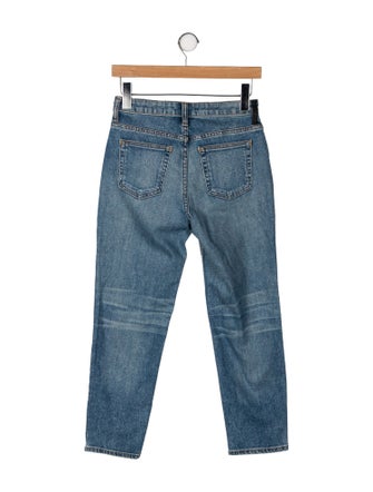 Denim x Alexander Wang Mid-Rise Straight Leg Jeans