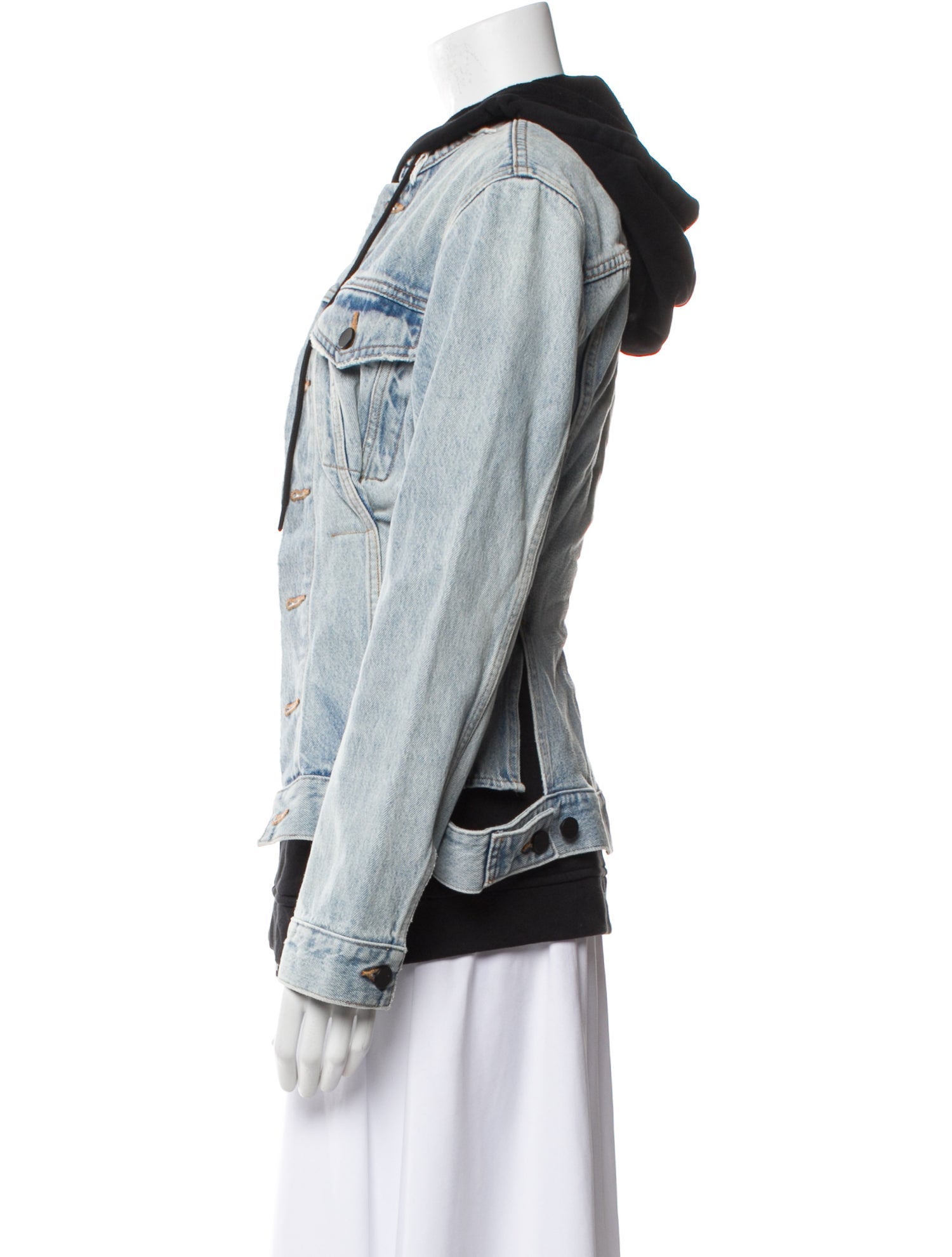Denim x Alexander Wang Colorblock Pattern Denim Jacket
