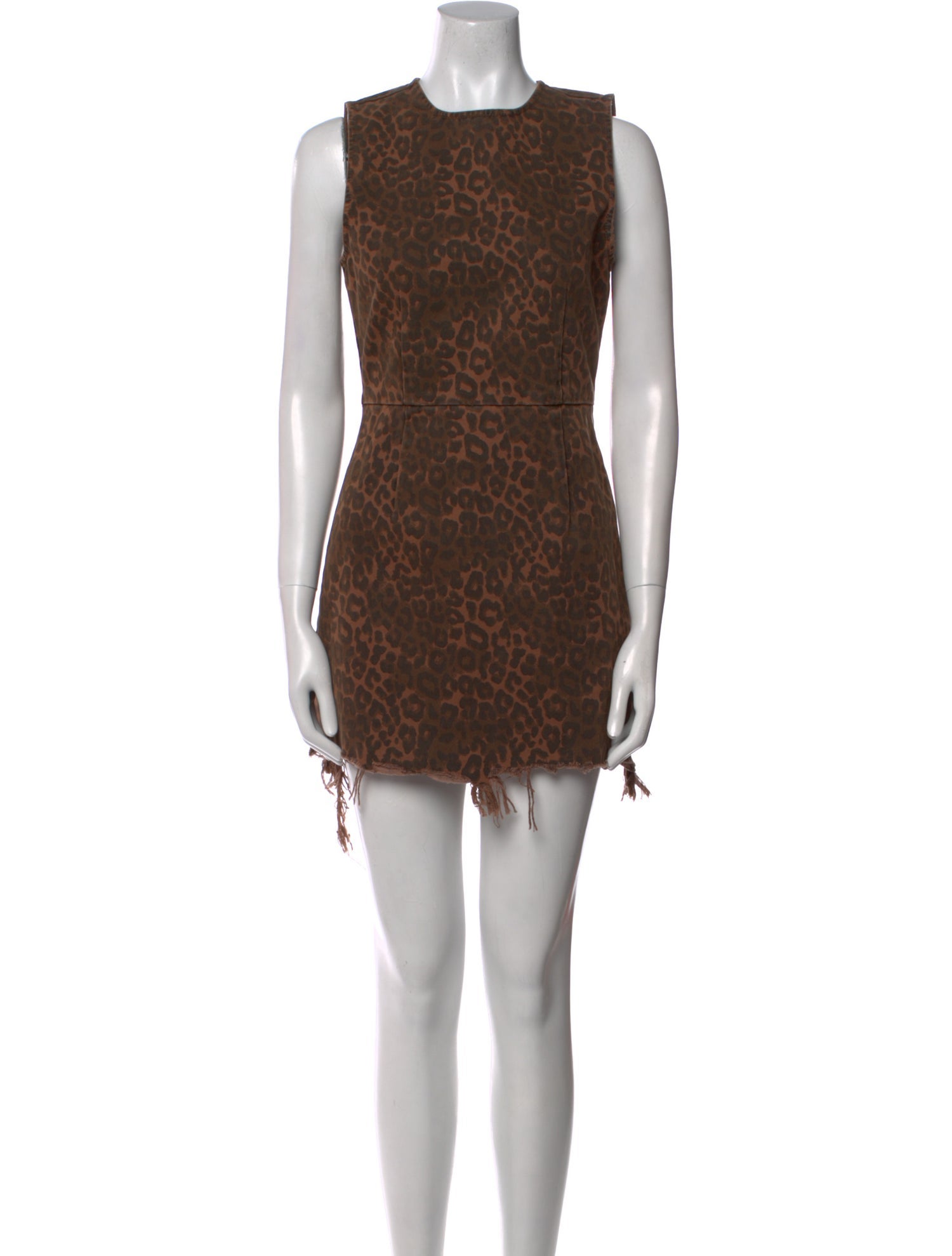 Denim x Alexander Wang Animal Print Mini Dress